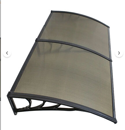 Kapı Üstü Pratik Sundurma 200 X 80 cm Siyah