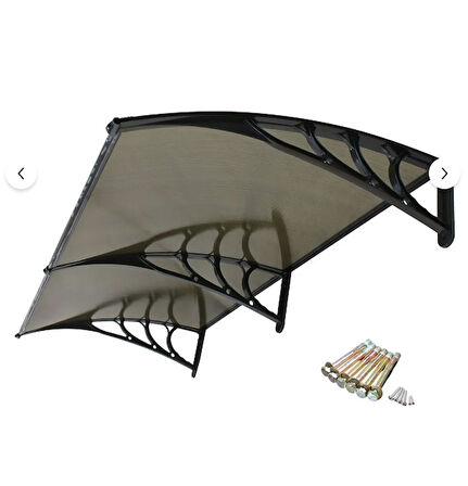 Kapı Üstü Pratik Sundurma 200 X 80 cm Siyah