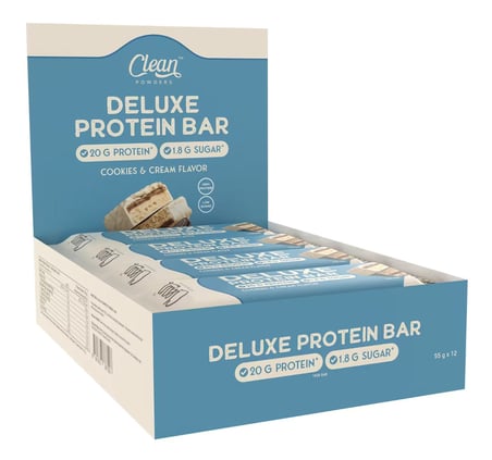 Clean Powders Deluxe Protein Bar 55 Gr 12 Adet - Beyaz Çikolata Kurabiye