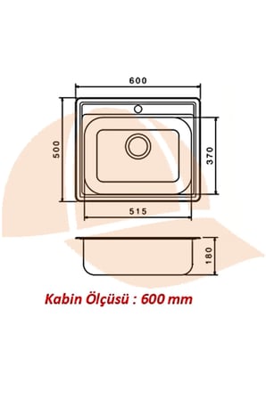 60 X 50 Mutfak Eviyesi 6050gr Keten Dokulu
