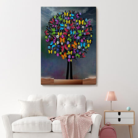 Kelebekler Ağacı Duvar Tablosu-6050