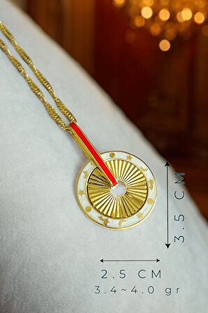 Beyaz Gökyüzü İkonları Gold Kolye Ucu Charm | 925 Ayar Gümüş