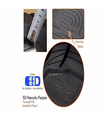 Ford Focus 3 2011-2014 Havuzlu Paspas Seti