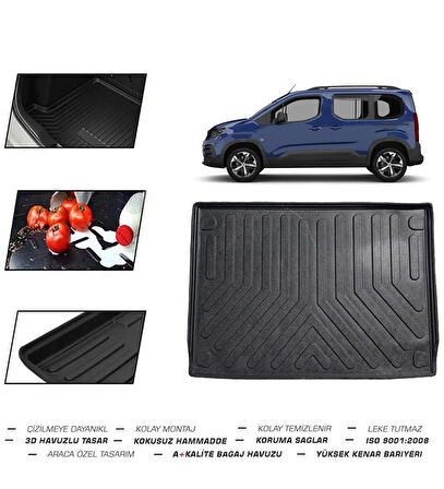 Peugeot Rifter Seperatörlü 2019 Model Bagaj Havuzu