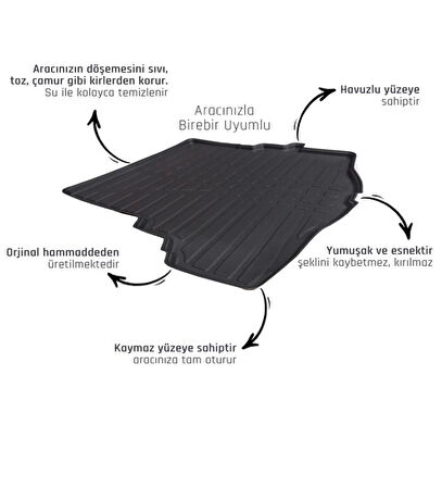 Mercedes E Serisi W212 2015 Model Plastik Setli Bagaj Havuzu
