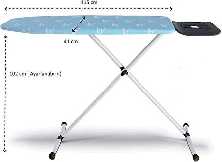 Standart Mavi Ütü Masası 41x115 cm