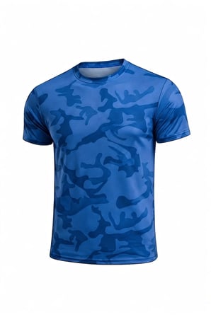 3'lü Erkek Nem Emici Hızlı Kuruma Atletik Teknik Kamuflaj Desenli Spor T-shirt Siyah-Bordo-Mavi