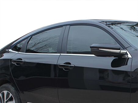 Honda Civic 10 Cam Çıtası 8 Prç Krom 2016 ve Sonrası