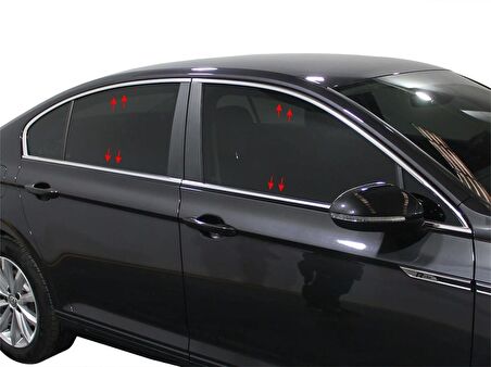 VW Passat B8.5 Cam Çerçevesi 8 Prç Krom 2019 ve Sonrası