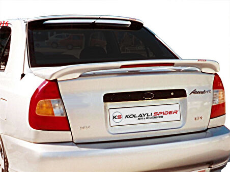 Hyundai Accent LC Spoiler Bagaj Yüksek (Işıklı) (Fiber/Astarlı) 2000-2003