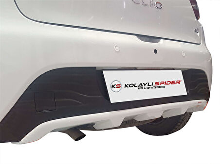 Renault Clio 4 Arka Orta Tampon Difüzör (Fiber/Astarlı) 2013-2019