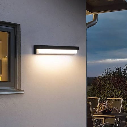 Elektrikle Çalışır, 24 Watt 6500 Kelvin Beyaz Işık İç ve Dış Mekan Kapı Girişi Bahçe Duvar Led Aplik