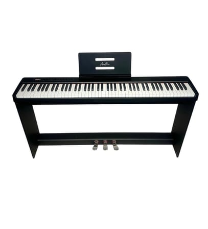 Beyaz Digital Piyano Hassasiyetli 88 Dolgu Tuş 3 Pedal Tabure Kulaklık Dahil
