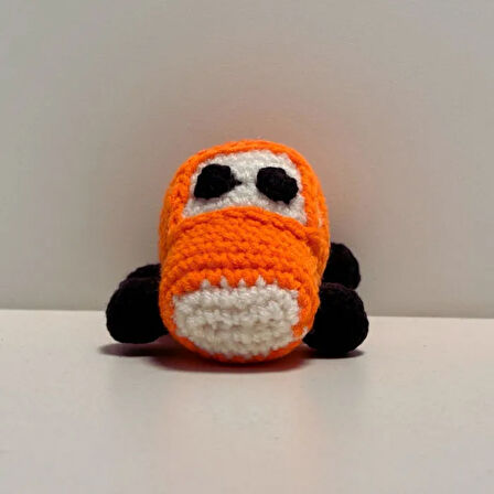 Uretti - Ahmet 3816 -  Amigurumi Örgü Oyuncak  Araba  8 Cm - Turuncu