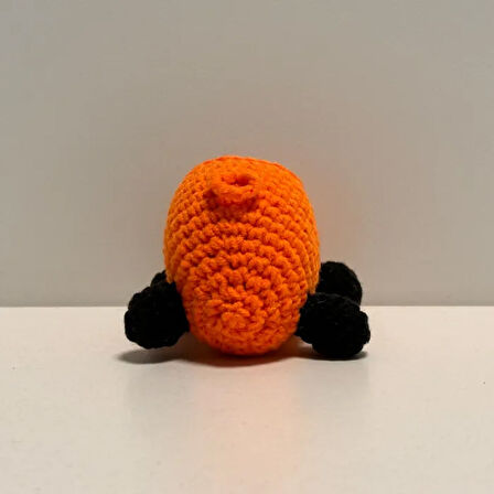 Uretti - Ahmet 3816 -  Amigurumi Örgü Oyuncak  Araba  8 Cm - Turuncu