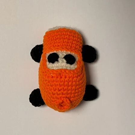 Uretti - Ahmet 3816 -  Amigurumi Örgü Oyuncak  Araba  8 Cm - Turuncu