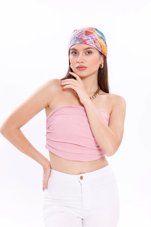 Masal Şatosu Model Fular Bandana Şal Estascarf 70x70 Cm