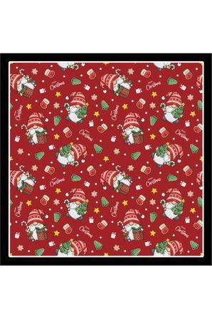 Yeni Sezon Yılbaşı Desenli Bandana Fular Yeni Yıl Hediyesi Şal Estascarf 70x70 Cm