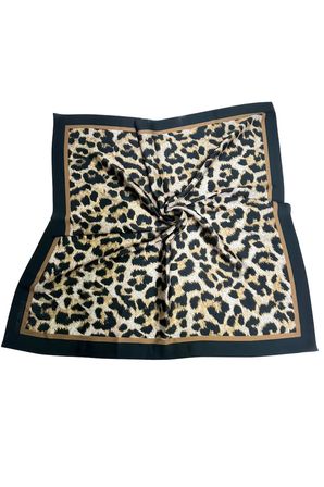 Desenli Fular Leopar Estacraft Şal Bandana 70x70cm