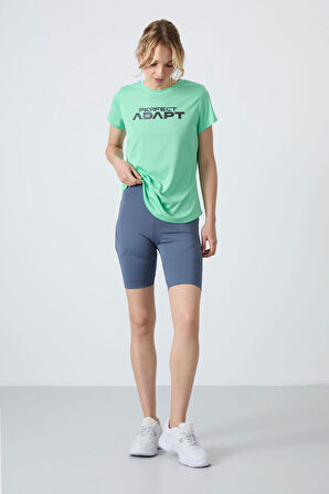 TOMMY LİFE T15BY-91013 Kadın BİSİKLETÇİ TAYT PETROL