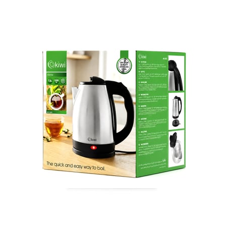 ÇELİK KETTLE ELEKTRİKLİ SU ISITICISI PASLANMAZ ÇELİK GİZLİ REZİSTANS 360° 1.8LT 1500W KK-3331