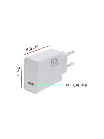 120W Süper Hızlı Şarj Cihazı - USB Type-C