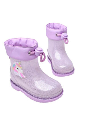 İGOR W10339 BIMBI UNICORNIO GLITTER 212-MALVA ÇOCUK YAĞMUR ÇİZMESİ