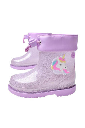İGOR W10339 BIMBI UNICORNIO GLITTER 212-MALVA ÇOCUK YAĞMUR ÇİZMESİ