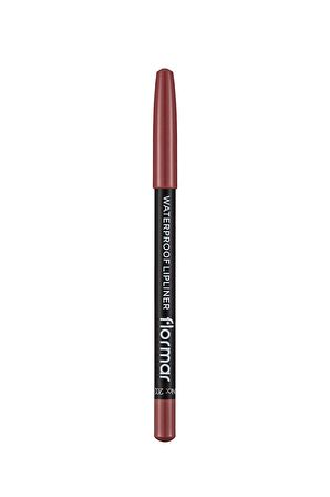 Flormar Suya Dayanıklı Dudak Kalemi (BORDO) - Waterproof Lipliner - 202 Soft Pink Brown - 8690604111022