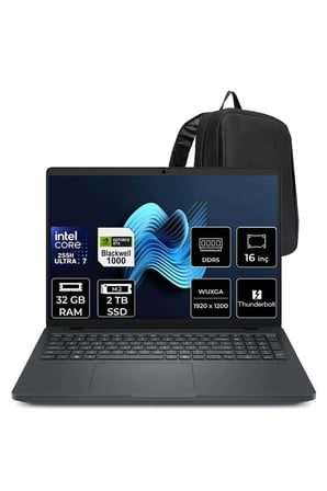 Pro Max 16 Core Ultra 7 255H RTX Pro 1000 Blackwell 8GB 32GB RAM 2TB SSD 16" FHD+ FreeDOS MC16250P322 İş İstasyonu + PER4 Çanta