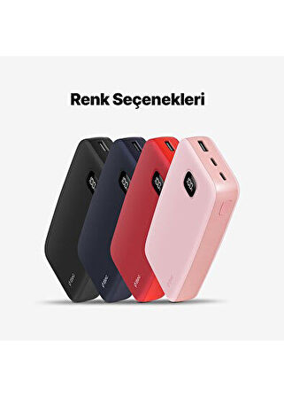 Ttec ChargeUp LCD 20.000mAh Kırmızı Taşınabilir Hızlı Şarj Aleti Powerbank