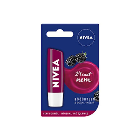 Nivea Lip Stick 4,8g Fruity Shine Böğürtlen 1 Adet