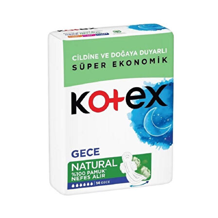 Kotex Naturel Dörtlü Gece 14'Lü 1 Adet