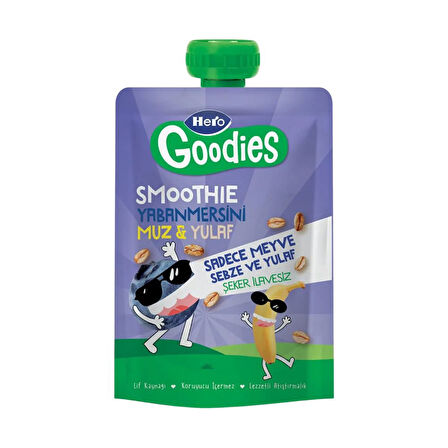 Hero Goodies Yaban Mersini Muz Yulaf 100gr 1 Adet