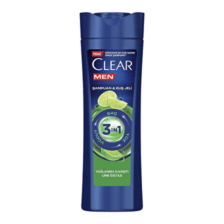 Clear Samp.&Dus Jeli 350ml Men Yaglanma Karsiti 1 Adet