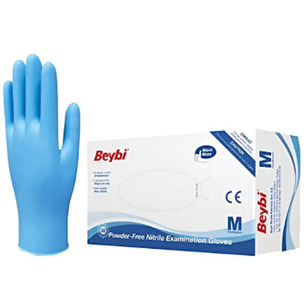 Beybi Eldiven Mavi Nitril M 100'Lü 2 Adet