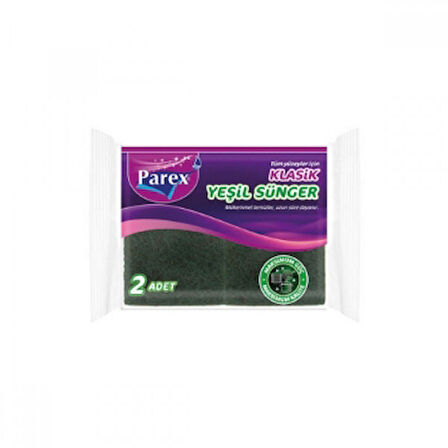 Parex Klasik Yeşil Bulaşık Süngeri 2'Li 2 Adet