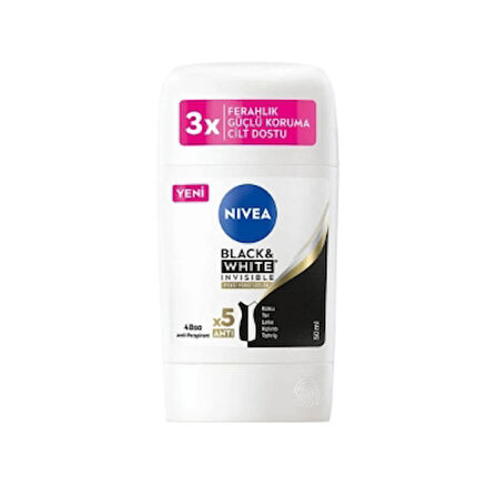 Nivea Deo Stick 50ml Women B&W Slk Smt 2 Adet