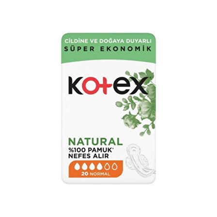 Kotex Naturel Dörtlü Normal 20'Li 2 Adet