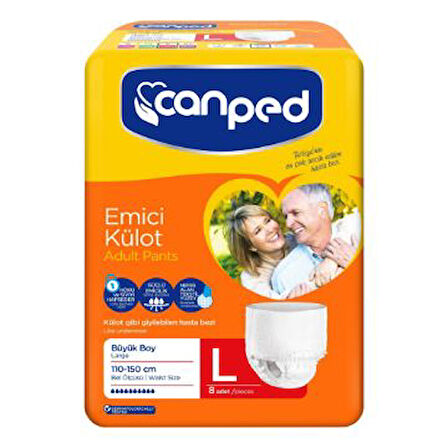 Canped H.Bezi Emici Kulot Buyuk 8'Li 3 Adet