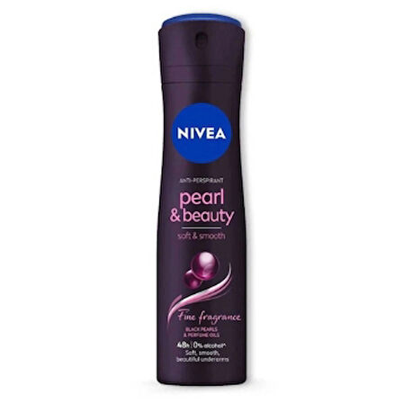 Nivea Deo 150ml Women Pearl Beauty Fine Black 3 Adet