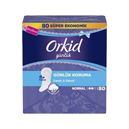 Orkid Günlük Ped Süper Eko Normal 80'Li 3 Adet