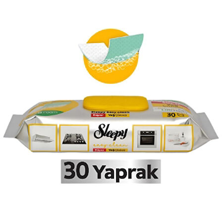 Sleepy Yüzey Temizleyici Yağ Çözücü Havlu 30'Lu 3 Adet