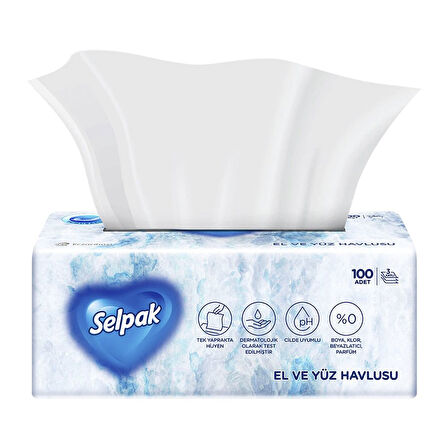 Selpak Havlu El Ve Yuz 100'Lu 3 Adet