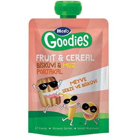 Hero Goodies Biskuvi Muz Portakal 100gr 3 Adet