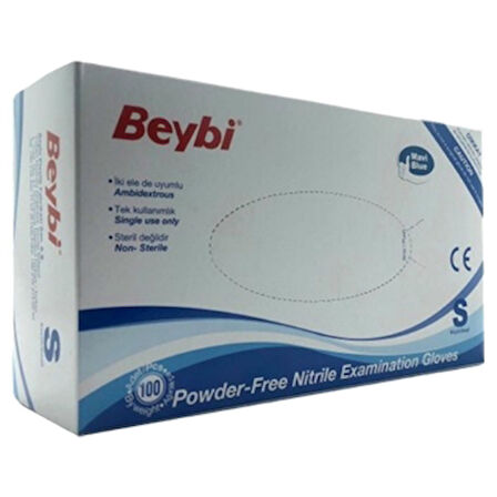 Beybi Eldiven Mavi Nitril S100'Lü 4 Adet