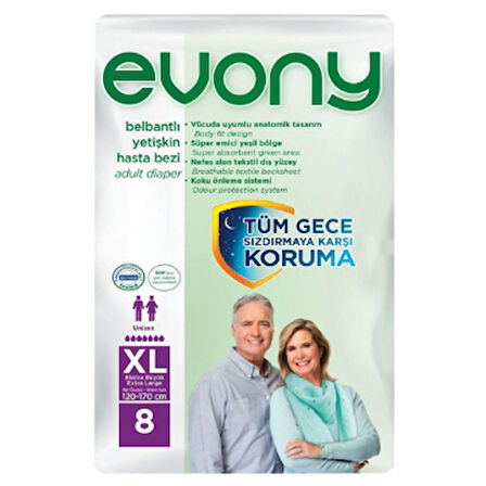 Evony Yetişkin Hasta Bezi X-Large 8'Li 4 Adet