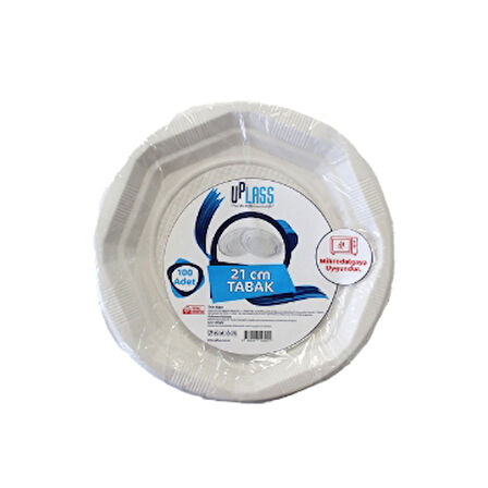 Niceplast Plastik Tabak 21 Cm. 100'Lü 4 Adet