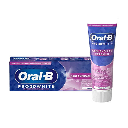 Oral-B Pro-3d White Diş Macunu 75 Ml. Canlandıran Ferah.. 4 Adet