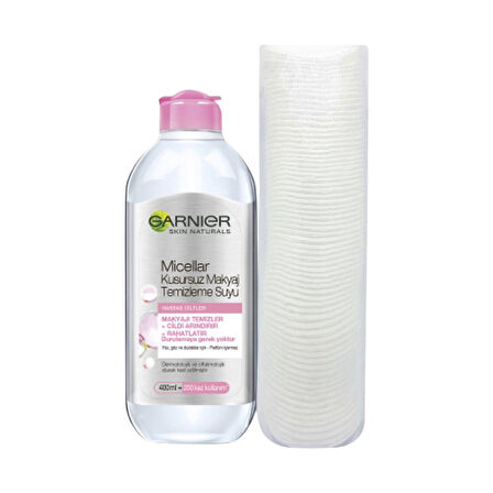 Garnier Makyaj Tem.Suyu 400ml Kusursuz+Pamuk 4 Adet